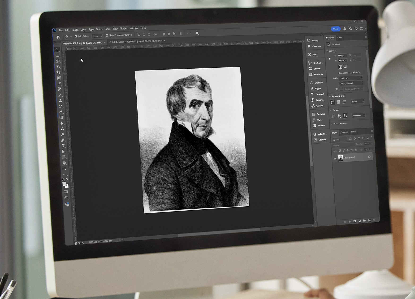 Famous American Presidents Restored & Colorized - William Henry Harrison | Forever Studios