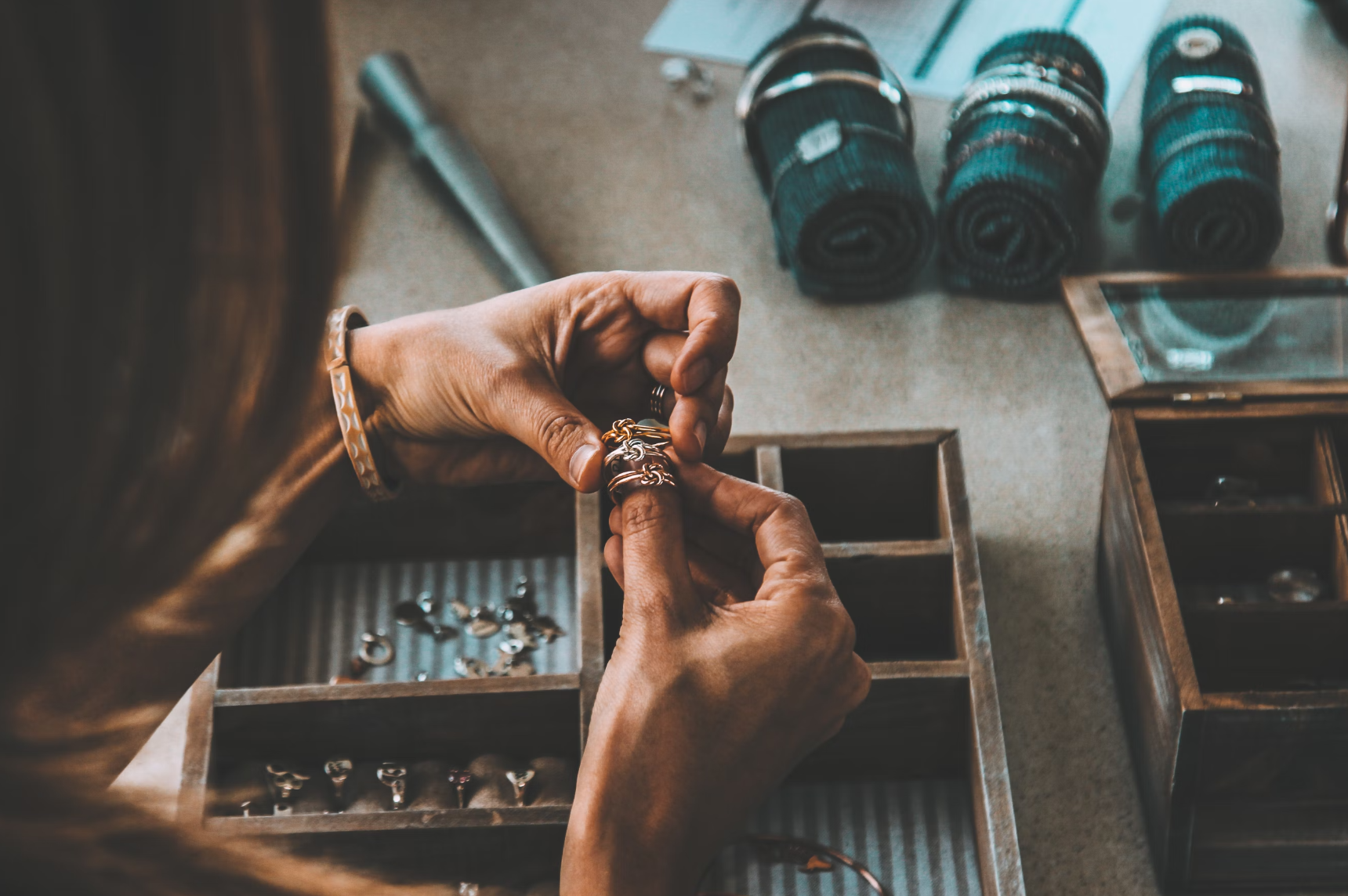 box of jewelry